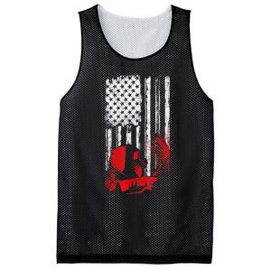 Welder American Flag Welding Gift Usa Distressed Helmet Mesh Reversible Basketball Jersey Tank