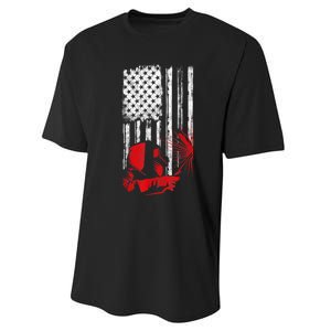 Welder American Flag Welding Gift Usa Distressed Helmet Performance Sprint T-Shirt