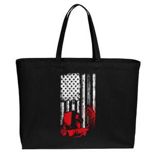 Welder American Flag Welding Gift Usa Distressed Helmet Cotton Canvas Jumbo Tote