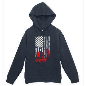 Welder American Flag Welding Gift Usa Distressed Helmet Urban Pullover Hoodie