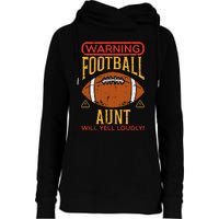 Warning American Football Aunt Yell Funny Family Matching Womens Funnel Neck Pullover Hood