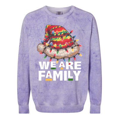 We Are Family African Dope Black Christmas Matching Family Colorblast Crewneck Sweatshirt