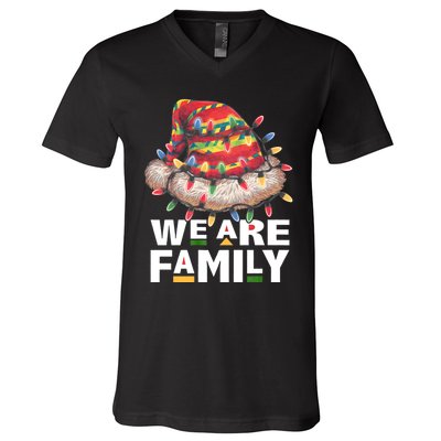 We Are Family African Dope Black Christmas Matching Family V-Neck T-Shirt