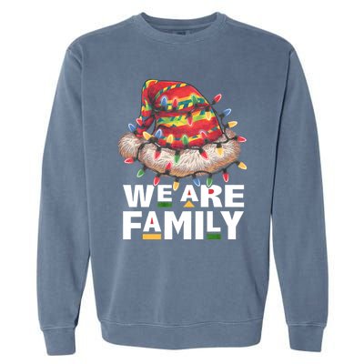 We Are Family African Dope Black Christmas Matching Family Garment-Dyed Sweatshirt