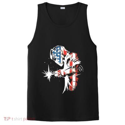 Welder American Flag USA Patriotic Welder PosiCharge Competitor Tank