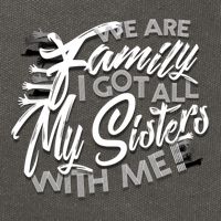 We Are Family I Got All My Sisters With Me Cotton Canvas Backpack