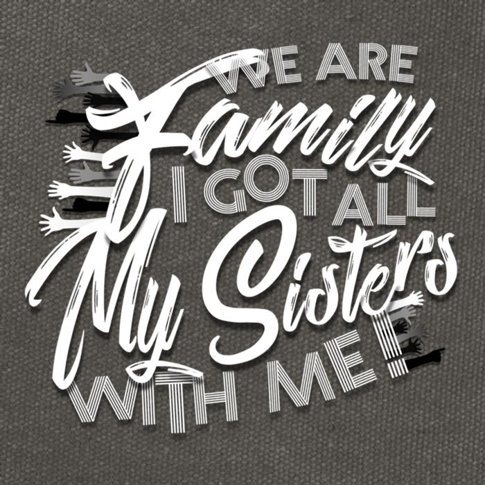 We Are Family I Got All My Sisters With Me Cotton Canvas Backpack