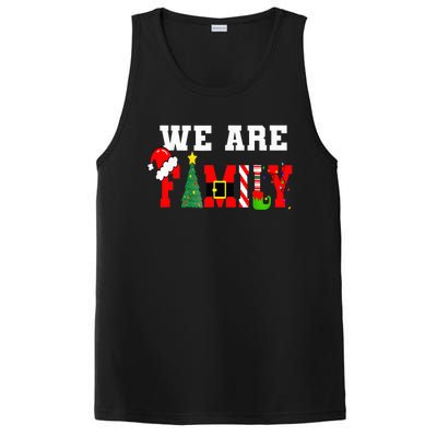 We Are Family Christmas Pajamas Matching Xmas PosiCharge Competitor Tank