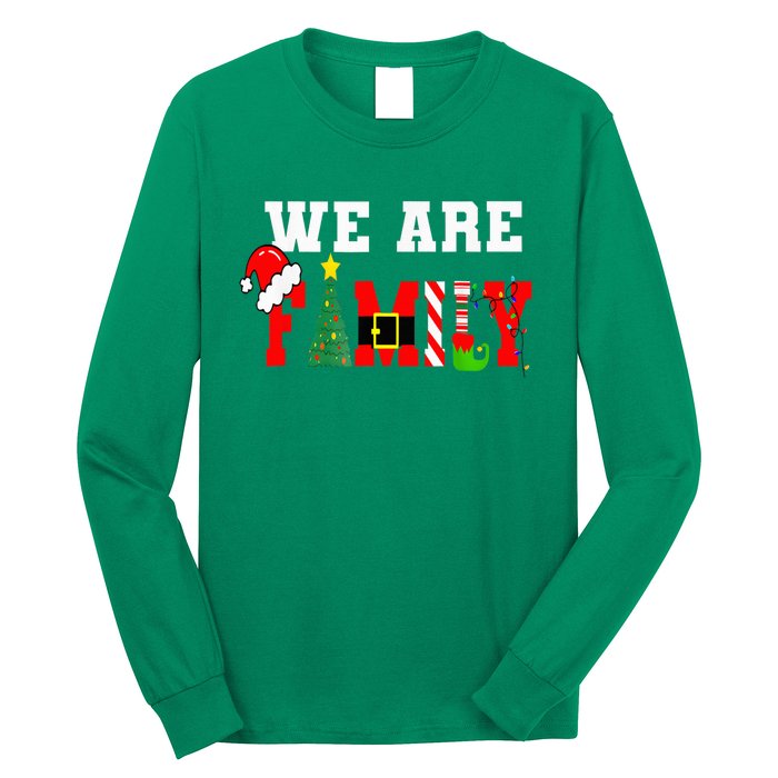 We Are Family Christmas Pajamas Matching Xmas Long Sleeve Shirt