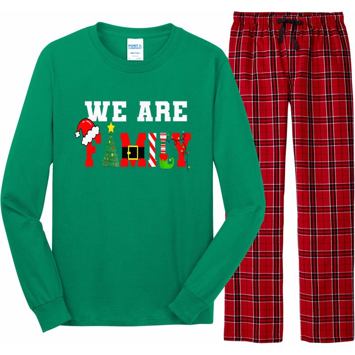 We Are Family Christmas Pajamas Matching Xmas Long Sleeve Pajama Set