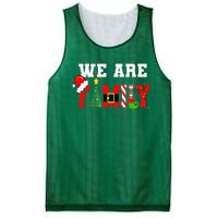 We Are Family Christmas Pajamas Matching Xmas Mesh Reversible Basketball Jersey Tank