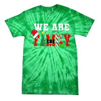 We Are Family Christmas Pajamas Matching Xmas Tie-Dye T-Shirt