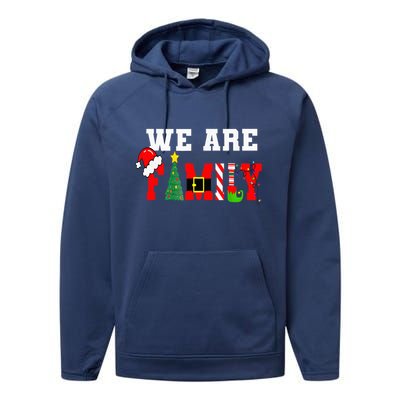 We Are Family Christmas Pajamas Matching Xmas Performance Fleece Hoodie