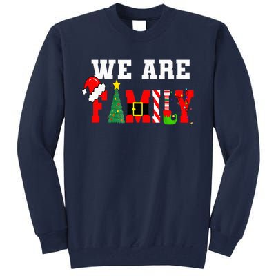 We Are Family Christmas Pajamas Matching Xmas Tall Sweatshirt