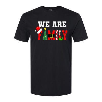 We Are Family Christmas Pajamas Matching Xmas Softstyle CVC T-Shirt