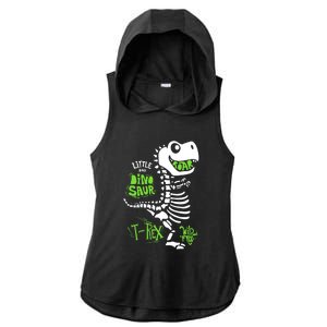 Wild And Free TRex Dinosaur Skeleton Funny Dinosaurs Cool Gift Ladies PosiCharge Tri-Blend Wicking Draft Hoodie Tank