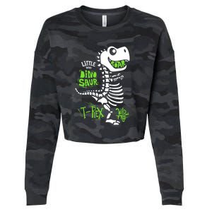 Wild And Free TRex Dinosaur Skeleton Funny Dinosaurs Cool Gift Cropped Pullover Crew