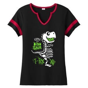 Wild And Free TRex Dinosaur Skeleton Funny Dinosaurs Cool Gift Ladies Halftime Notch Neck Tee