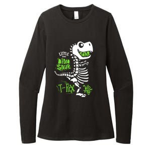 Wild And Free TRex Dinosaur Skeleton Funny Dinosaurs Cool Gift Womens CVC Long Sleeve Shirt