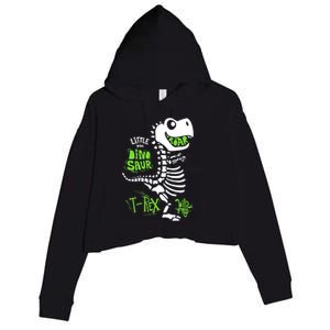 Wild And Free TRex Dinosaur Skeleton Funny Dinosaurs Cool Gift Crop Fleece Hoodie