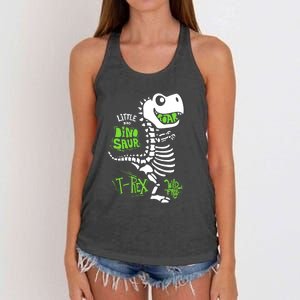 Wild And Free TRex Dinosaur Skeleton Funny Dinosaurs Cool Gift Women's Knotted Racerback Tank