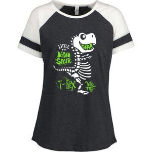 Wild And Free TRex Dinosaur Skeleton Funny Dinosaurs Cool Gift Enza Ladies Jersey Colorblock Tee