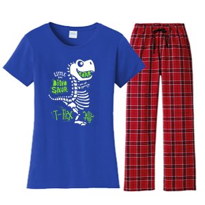 Wild And Free TRex Dinosaur Skeleton Funny Dinosaurs Cool Gift Women's Flannel Pajama Set