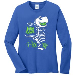 Wild And Free TRex Dinosaur Skeleton Funny Dinosaurs Cool Gift Ladies Long Sleeve Shirt