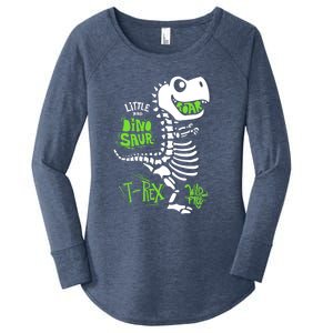 Wild And Free TRex Dinosaur Skeleton Funny Dinosaurs Cool Gift Women's Perfect Tri Tunic Long Sleeve Shirt