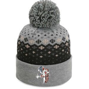 Welder American Flag USA Patriotic Welder The Baniff Cuffed Pom Beanie