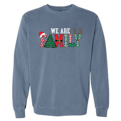 We Are Family Christmas Garment-Dyed Sweatshirt