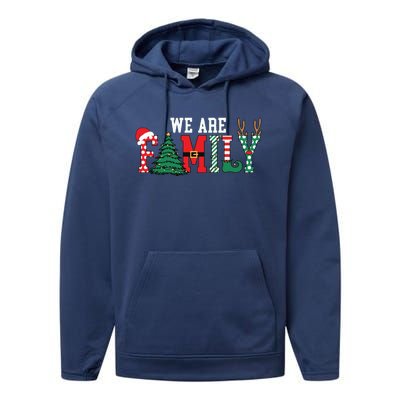 We Are Family Christmas Performance Fleece Hoodie