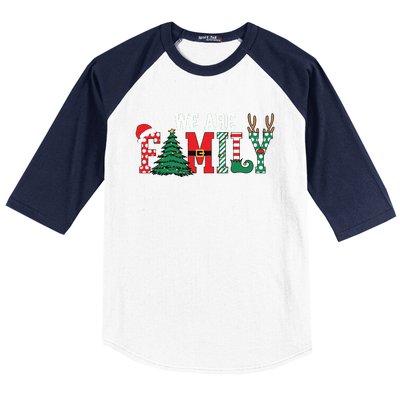 We Are Family Christmas Baseball Sleeve Shirt