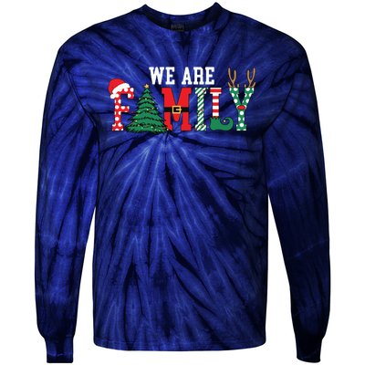 We Are Family Christmas Tie-Dye Long Sleeve Shirt