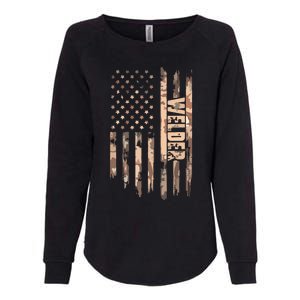 Welder American Flag Gift Welding Womens California Wash Sweatshirt