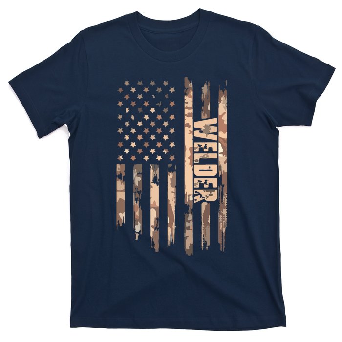 Welder American Flag Gift Welding T-Shirt