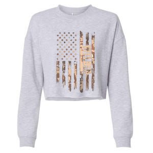 Welder American Flag Gift Welding Cropped Pullover Crew