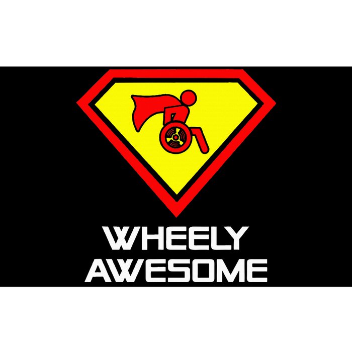 Wheely Awesome Funny Super Disabled Handicapped Wheelchair Bumper Sticker