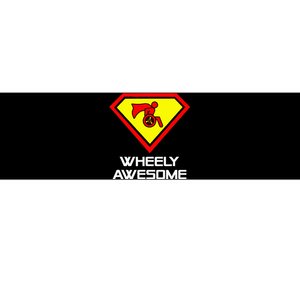 Wheely Awesome Funny Super Disabled Handicapped Wheelchair Bumper Sticker