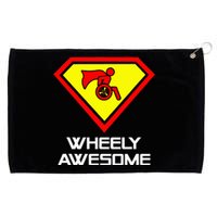 Wheely Awesome Funny Super Disabled Handicapped Wheelchair Grommeted Golf Towel