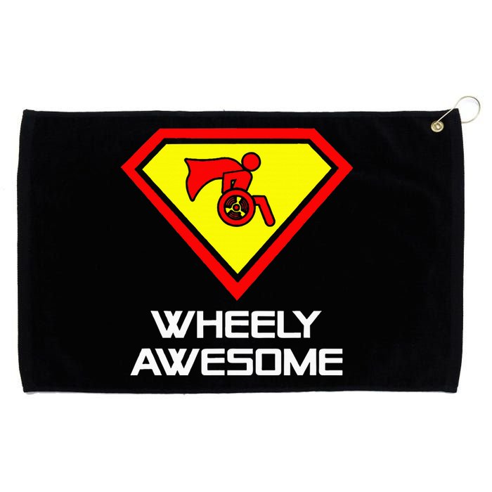 Wheely Awesome Funny Super Disabled Handicapped Wheelchair Grommeted Golf Towel