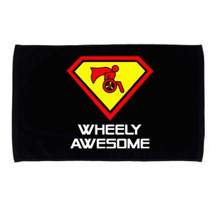 Wheely Awesome Funny Super Disabled Handicapped Wheelchair Microfiber Hand Towel