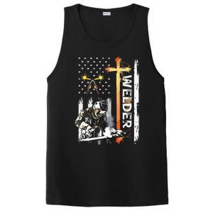 Welder American Flag Welding Fusing Material Funny Technical PosiCharge Competitor Tank