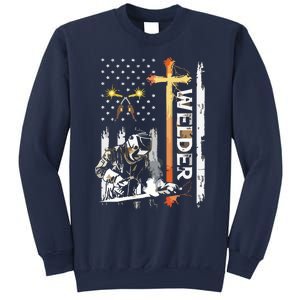 Welder American Flag Welding Fusing Material Funny Technical Sweatshirt