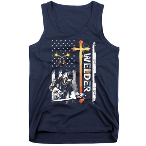 Welder American Flag Welding Fusing Material Funny Technical Tank Top