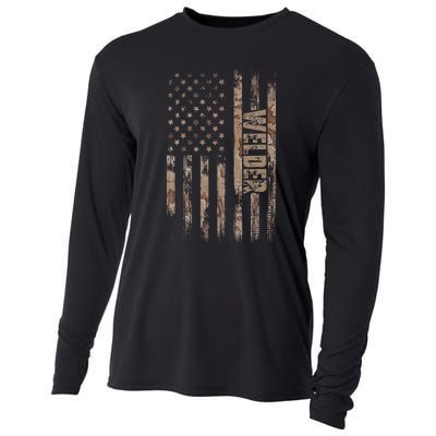 Welder American Flag Gift Welding Cooling Performance Long Sleeve Crew