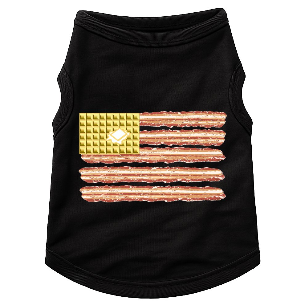 Waffle Bacon USA Flag Doggie Tank