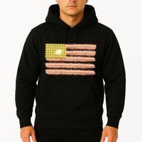 Waffle Bacon USA Flag Hoodie