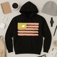 Waffle Bacon USA Flag Hoodie