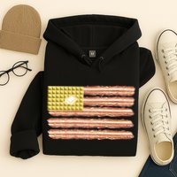 Waffle Bacon USA Flag Hoodie